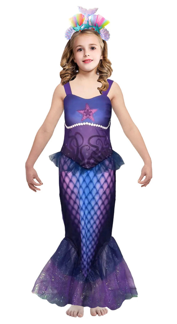 Children Purple Mermaid Costume